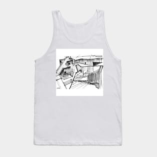 architectural project in sketch tour ecopop art Tank Top